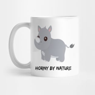 Horny by nature rhino Mug